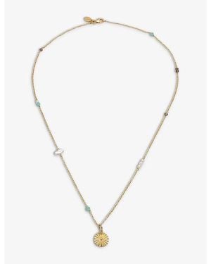 La Maison Du Couturier With Love Darling Innovation Gaia 14Ct-Plated Sterling- Gemstone, And Peal Necklace - Metallic