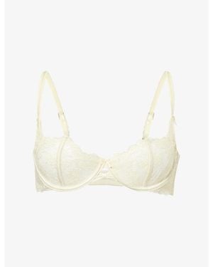 Lounge Underwear Attract Balcony Lace Bra - White