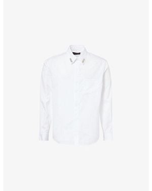Simone Rocha Crystal-Embellished Cotton Shirt - White
