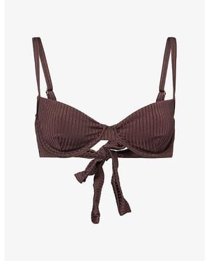 Cheap Monday Capri Underwired Bikini Top - Brown