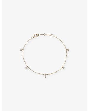 Astley Clarke Lab Grown 14Ct- And 0.08Ct Lab-Grown Diamond Station Bracelet - Metallic