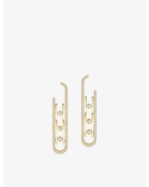 Messika Move 10Th 18Ct And 1Ct Diamond Earrings - Metallic