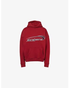 Sisters & Seekers Oversized Embroidered-Text Cotton-Jersey Hoody
