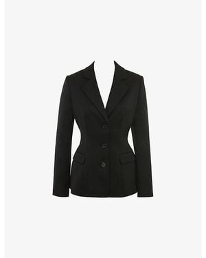House Of Cb Aviva Tailored Hourglass Stretch-Woven Jacket - Black
