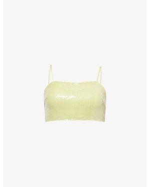 Amy Lynn Ambra Sequin Woven Top - Yellow