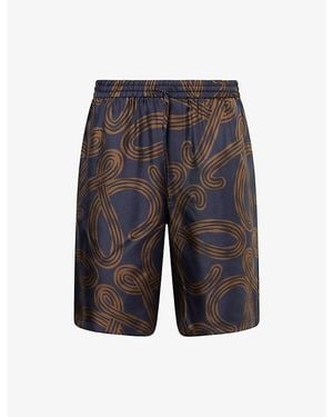 Loewe X Paula's Ibiza Printed Silk Shorts - Gray