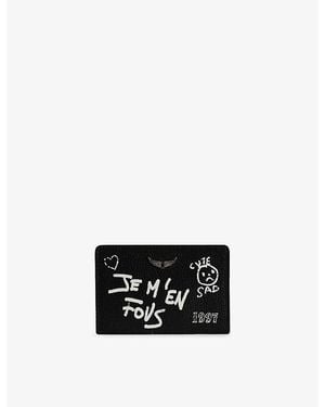 Zadig & Voltaire Zv Arty Pass Leather Cardholder - Black