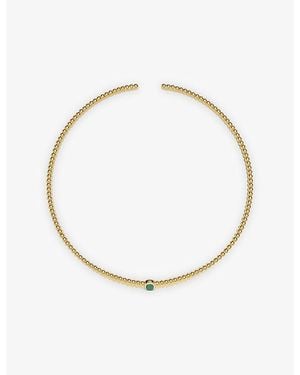 Apm Monaco Les Calanques 18Ct-Plated Alloy, Cubic Zirconia And Malachite Necklace - Metallic