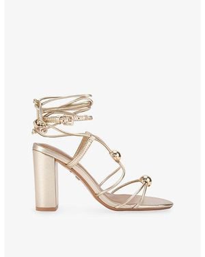 KG by Kurt Geiger Swift Leather Heeled Sandals - Metallic
