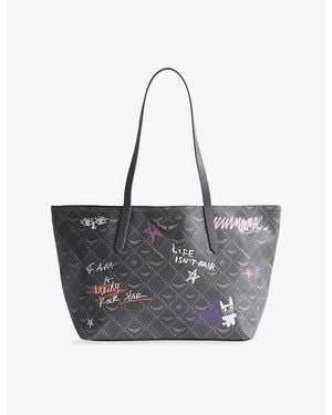 Zadig & Voltaire Z Shopper Coated-Canvas Tote Bag - Grey
