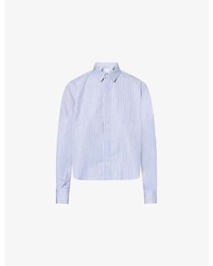 Sacai Cotton Poplin X Nylon Twill Shirt - Blue