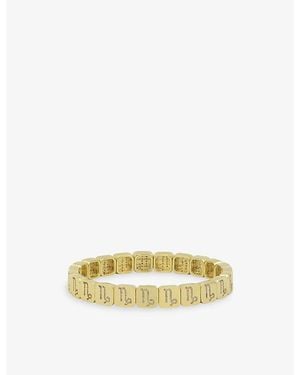 Lisa Gozlan The Zodiac Capricorn 18Ct-Plated Brass And Cubic Zirconia Bracelet - Yellow