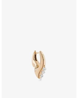 Kismet by Milka Flare 0.21Ct Diamond Huggie Earring - White
