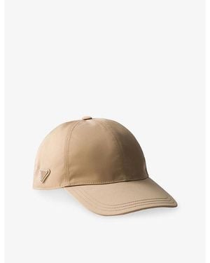 Prada Re-Nylon Logo-Plaque Baseball Cap - Natural