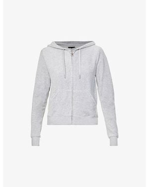 Juicy Couture Regular-Fit Logo-Embroidered Velour Hoody - Multicolour