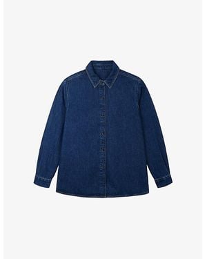 The White Company Regular-Fit Button-Down Denim Shirt - Blue