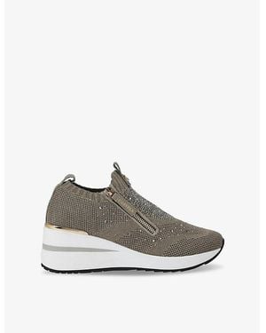 Carvela Kurt Geiger High Rise Zip Knitted Low-Top Trainers - Multicolour