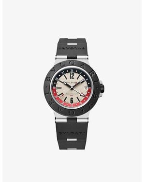 BVLGARI Aluminium Gmt And Rubber Automatic Watch - Black