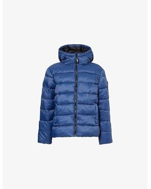 Trapstar Brand-Patch Padded Shell Jacket - Blue