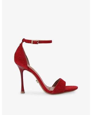 Carvela Kurt Geiger Incanto Suede Heeled Sandals - Red