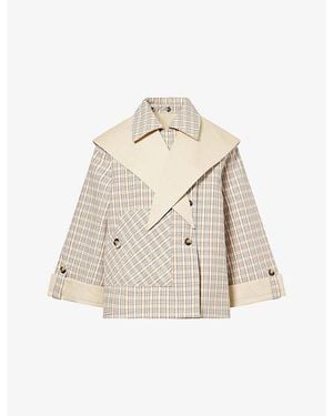 Damson Madder Jerry Reversible Cotton Trench Coat - Natural
