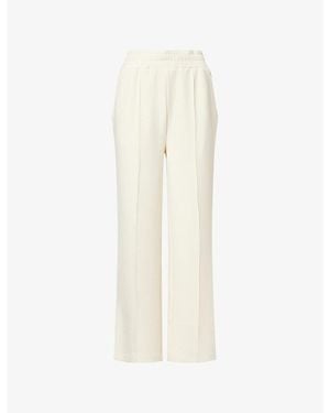 Varley The Wide-Leg 30In Drawstring Stretch-Woven Jogging Bottoms - White