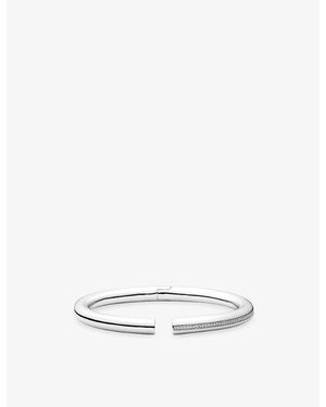 Sif Jakobs Palermo Sterling- And Cubic-Zirconia Bangle - White