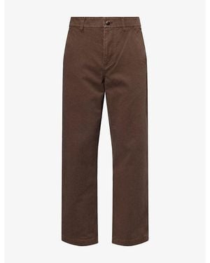Burberry Arthur Classic-Fit Cotton Trousers - Brown