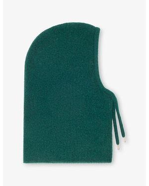 Maje Ribbed Wool-Blend Balaclava - Green