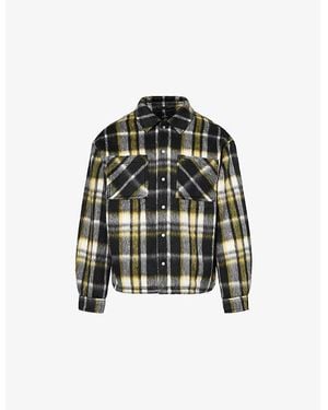 Represent Textured Padded Woven Overshirt - Black