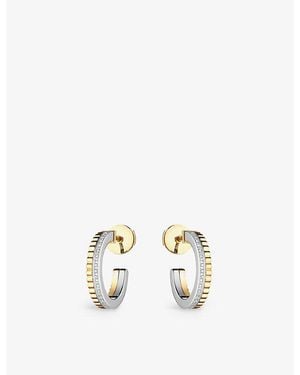 Boucheron Quatre Radiant Edition 18Ct And- 0.24Ct Diamond Hoop Earrings - Metallic