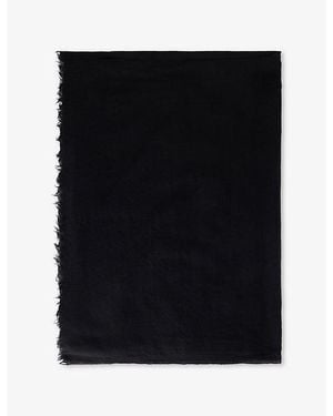Rick Owens Emily Wool, Silk And Cashmere Scarf - Black