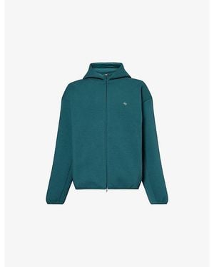 247 BY Represent Numbers Zip-Up Cotton-Jersey Hoody - Green