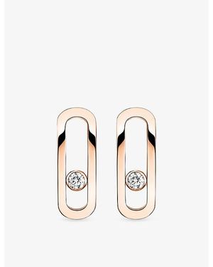 Messika Move Uno 18Ct And 0.16Ct Diamond Earrings - Metallic