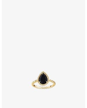 Boucheron Serpent Bohème S Motif 18Ct- 1.15Ct Onyx And 0.31Ct Diamond Ring - Metallic