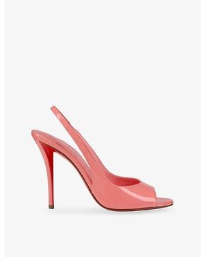 Christian Louboutin Sofia Z 100 Patent-Leather Sling Leather Heeled Courts - Pink