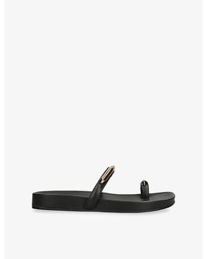 Dolce Vita Sayah Leather Sandals - Black