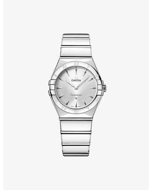 Omega Constellation Stainless-Steel Quartz Watch 28Mm - Metallic