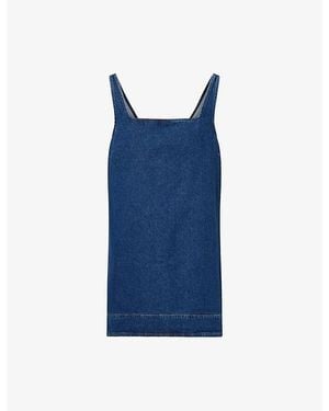 Reformation Myla Cotton Denim Mini Dress - Blue