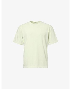 Agolde Asha Mock-Neck Cotton-Jersey T-Shirt - Multicolour