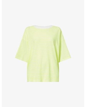 Fp Movement Tackle Printed Short-Sleeve Cotton T-Shirt - Yellow
