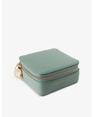 Monica Vinader Logo-Embossed Leather Jewelry Box - Green