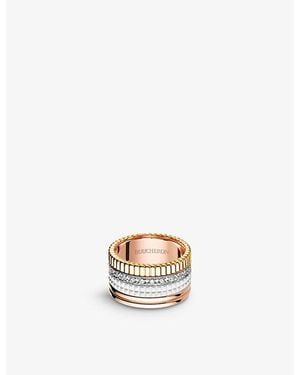 Boucheron Quatre 18Ct, And 0.49Ct Diamond Ceramic Ring - Metallic