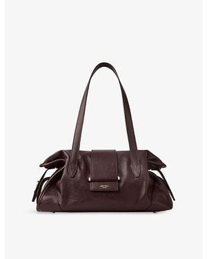 Jimmy Choo Bar Holdall Biker Medium Leather Shoulder Bag - Brown