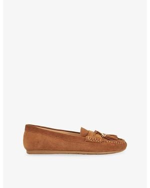 Dune Geen Suede Loafers - Brown
