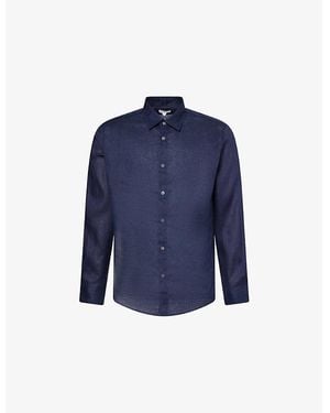 Sunspel Relaxed-Fit Long-Sleeve Linen Shirt - Blue