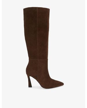 Kurt Geiger Candy Knee Suede Heeled Knee-High Boots - Brown