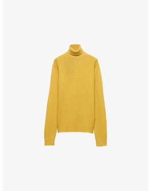 Prada Turtleneck Slim-Fit Cashmere Jumper - Yellow