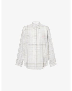 Acne Studios Setar Check-Print Woven Shirt - White