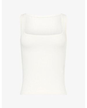 WE Are Tala 365 Square-Neck Rib-Jersey Tank Top - White